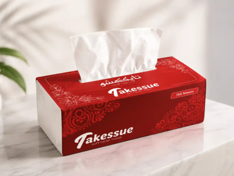 Takessue Premium Facial Tissue 150 Sheets | Soft 2 Ply Virgin Pulp